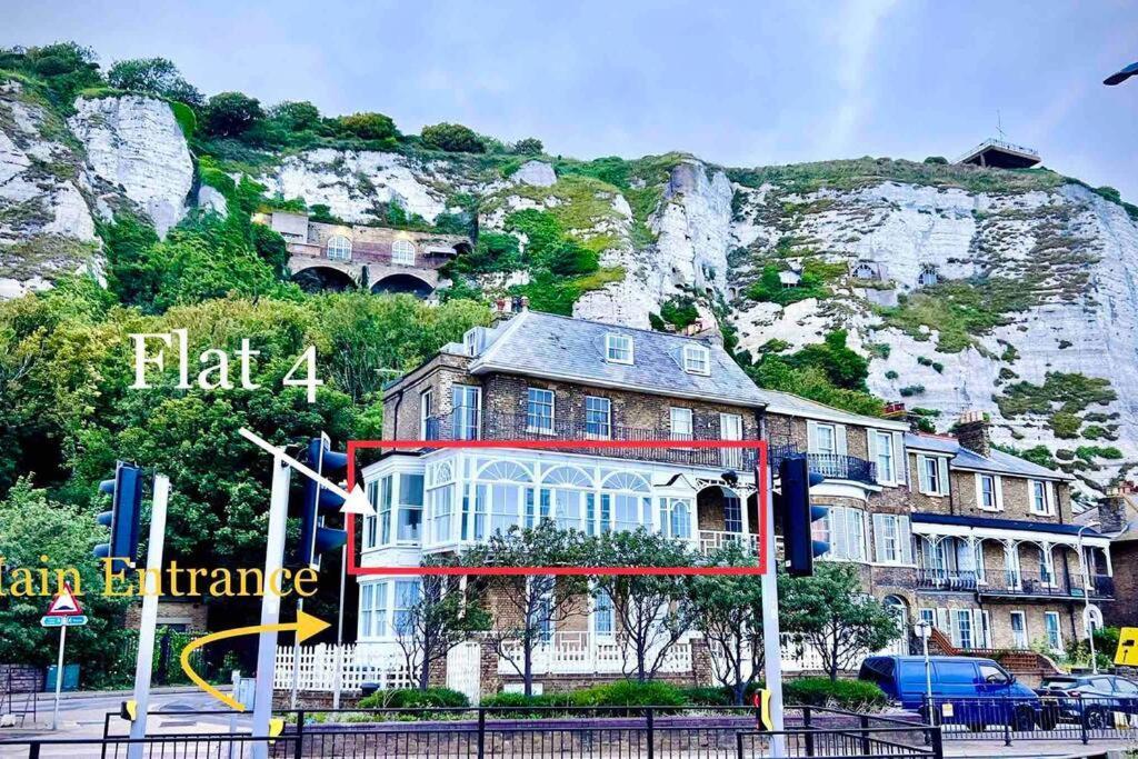 Flat 4 Marine Parade House, 1 East Cliff- Next To Dover Port, White Cliffs, Beach, Castle Exterior foto